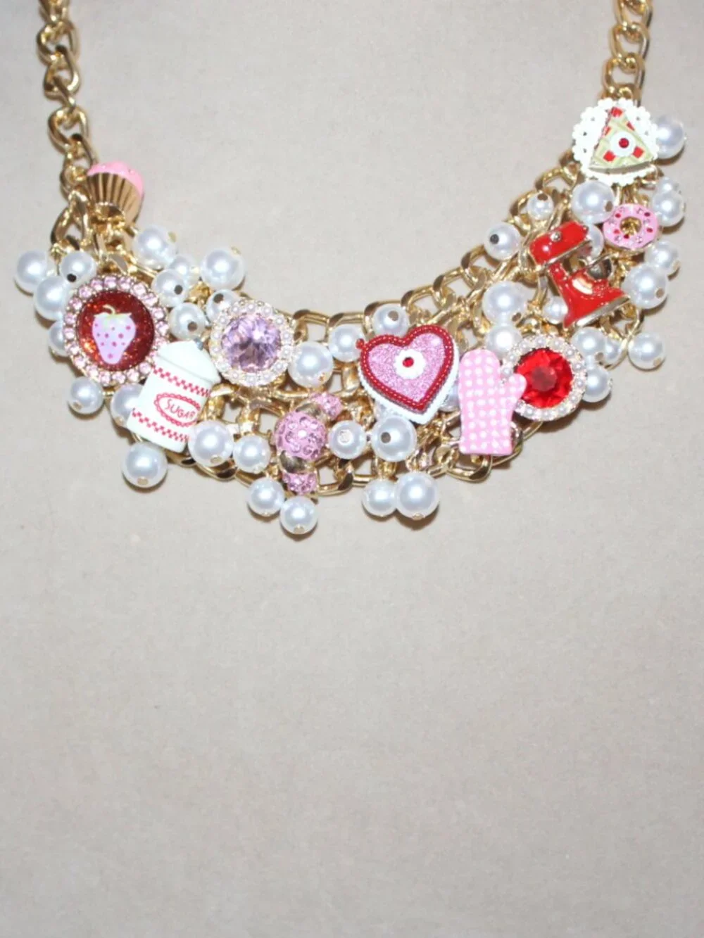 NWT Betsey Johnson Baking Bib Necklace and matching Bracelet FABULOUS!! - Picture 8 of 13